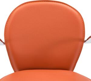 Barová stolička Cadman s područkami - umělá kůže | oranžová