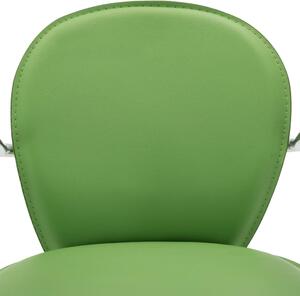 Barová stolička Shelley s područkami - umělá kůže | zelená