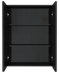 Koupelnová skříňka se zrcadlem 60 x 15 x 75 cm MDF zářivě černá
