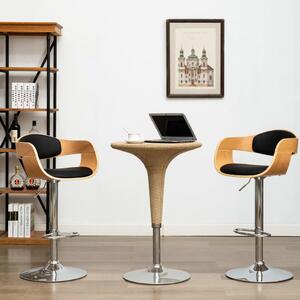 Barové židle - ohýbané dřevo a umělá kůže - 2 ks | černé