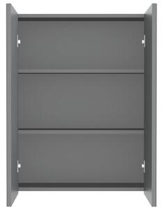 Koupelnová skříňka se zrcadlem 60 x 15 x 75 cm MDF antracitová