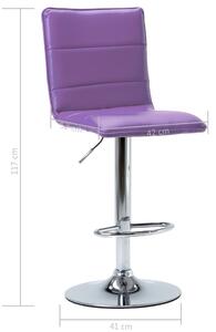 Barová židle - umělá kůže | fialová