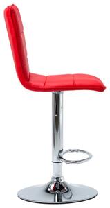 Barová židle - umělá kůže | červená