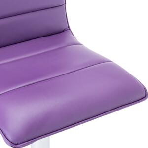 Barové židle - umělá kůže - 2 ks | fialové