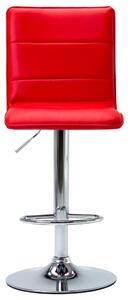 Barové židle - umělá kůže - 2 ks | červené