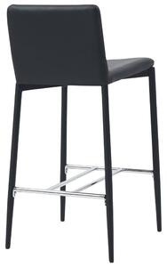 Barové židle - umělá kůže - 4 ks | černé