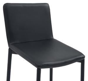 Barové židle - umělá kůže - 4 ks | černé