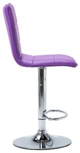 Barové židle - umělá kůže - 2 ks | fialové
