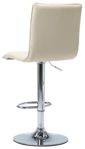Barové židle - umělá kůže - 2 ks | krémové
