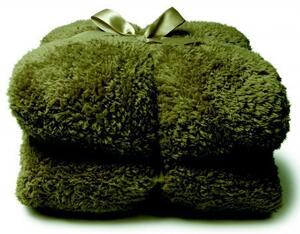Unique Living Heboučká deka Teddy - světle zelená- 150x200cm