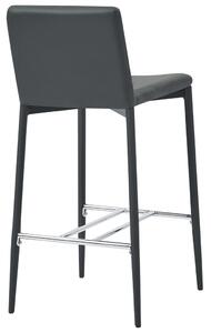 Barové židle - umělá kůže - 4 ks | šedé