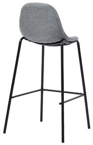 Barové židle - textil - 4 ks | světle šedé