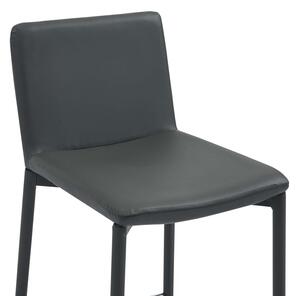 Barové židle - umělá kůže - 2 ks | šedé
