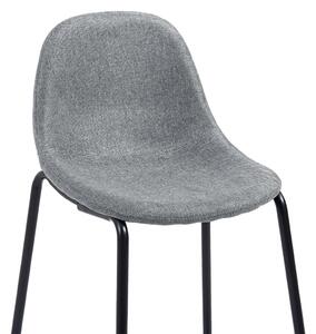 Barové židle - textil - 2 ks | světle šedé