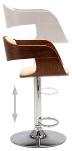 Barová židle - umělá kůže | krémová