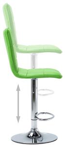Barová židle - umělá kůže | zelená