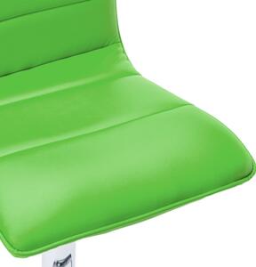 Barová židle - umělá kůže | zelená