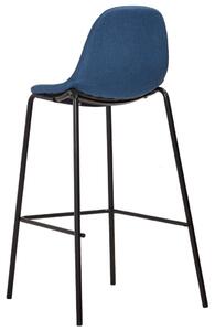 Barové židle - textil - 4 ks | modré