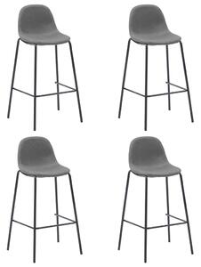 Barové židle - textil - 4 ks | taupe