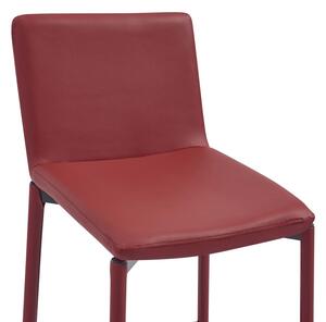 Barové židle - umělá kůže - 6 ks | vínové
