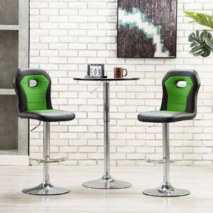 Barové židle - umělá kůže - 2 ks | zelené