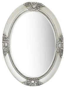 Nástěnné zrcadlo Seall - barokní styl - stříbrné | 50x70 cm