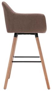 Barové židle s područkami - textil - 2 ks | taupe