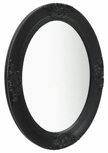 Nástěnné zrcadlo Seall - barokní styl - černé | 50x70 cm