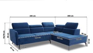 Moderní Rohová sedací souprava do obývacího pokoje Venezil L - Výběr barevného provedení