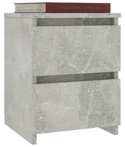Noční stolky Caifo - 2 ks - betonově šedé | 30x30x40 cm