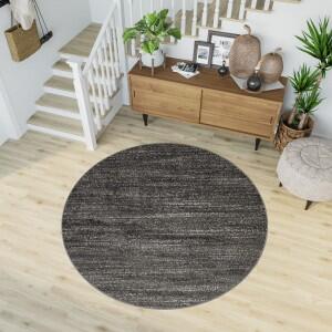 Makro Abra Kulatý koberec SARI T006A černý Rozměr: průměr 100 cm