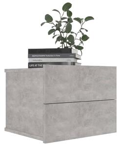 Noční stolky - dřevotříska - 2 ks - betonově šedé | 40x30x30 cm