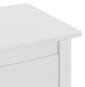 Noční stolek Jainee - masivní borovice - bílý | 46x35x49,5 cm