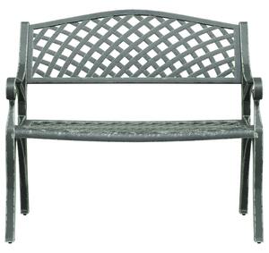 Zahradní lavice 102 cm litý hliník zelená