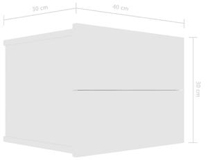 Noční stolek Ravelsis - dřevotříska - bílý | 40x30x30 cm