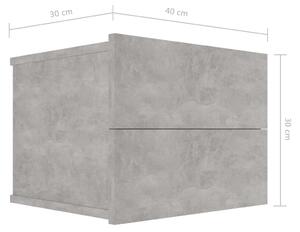 Noční stolky - dřevotříska - 2 ks - betonově šedé | 40x30x30 cm