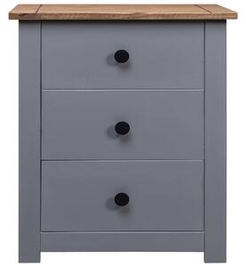 Noční stolek - borovice řady Panama - šedý | 46x40x57 cm