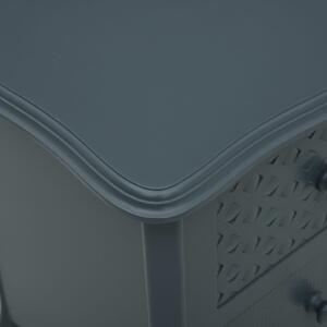 Noční stolek - MDF - šedý | 43x32x65 cm