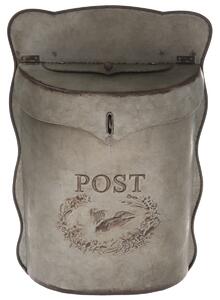 Závěsná kovová poštovní schránka Vintage, šedá