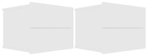 Noční stolky - dřevotříska - 2 ks - bílé | 40x30x30 cm