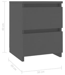 Noční stolky - dřevotříska - 2 ks - černé | 30x30x40 cm