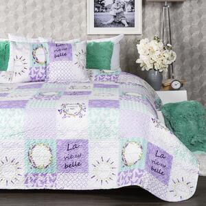 Přehoz na postel Lavender, 220 x 240 cm, 2 ks 40 x 40 cm