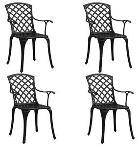 5dílný bistro set litý hliník černý