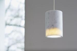 Terence Woodgate - Solid Závěsné Světlo Cylinder Carrara Marble - Lampemesteren