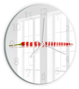 Skleněné hodiny na stěnu Chilli paprička zsob-fi30-00085445
