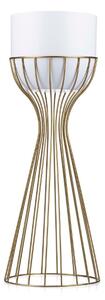 KOVOVÝ KVĚTINÁČ SE STOJÁNEM GLAM 56X20 CM BÍLÁ/ZLATÁ