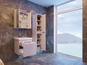 Kingsbath Livorno White Structure 60 zrcadlová skříňka do koupelny s LED osvětlením