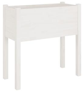 Zahradní truhlíky 2 ks bílé 70 x 31 x 70 cm masivní borovice