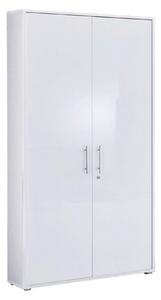 SKŘÍŇ NA ŠANONY, bílá, vysoce lesklá bílá, 84,4/185,6/33 cm MID.YOU - Online Only kancelářský nábytek, Online Only