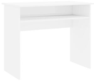 Psací stůl Mellrose - dřevotříska - bílý s vysokým leskem | 90x50x74 cm